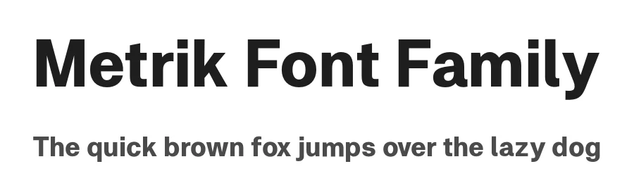 Metrik Font Family by Wayne Fearnley — Sans Serif Font
