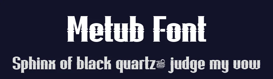 Metub Font by twinletter — Display Font — thumbnail 2