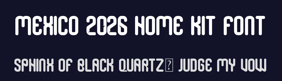Mexico 2026 Home Kit Font by Kreative_Sublimicon — Display Font — thumbnail 2