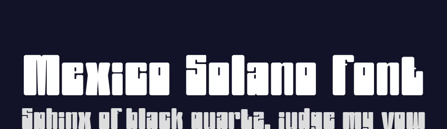 Mexico Solano Font by SlideShoot — Display Font — thumbnail 2