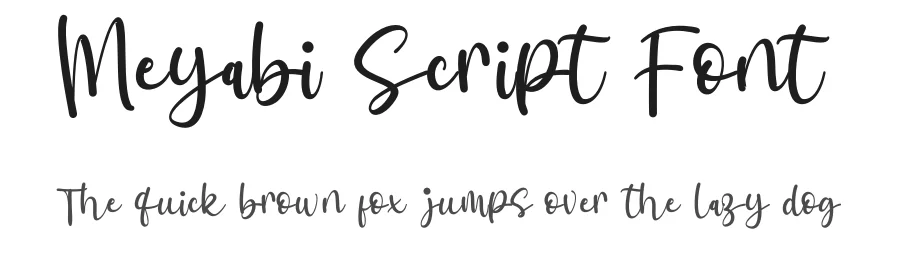 Meyabi Script Font by letterenastudios — Script Handwritten Font
