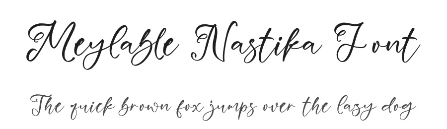 Meylable Nastika Font by glorytype — Script Handwritten Font
