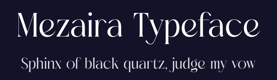 Mezaira Typeface by timelesstype.co — Display Font — thumbnail 2