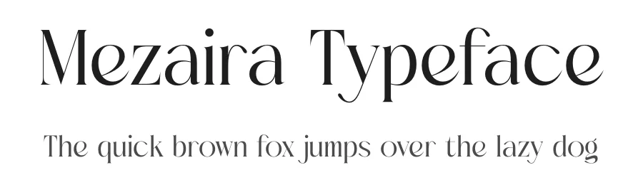 Mezaira Typeface by timelesstype.co — Display Font