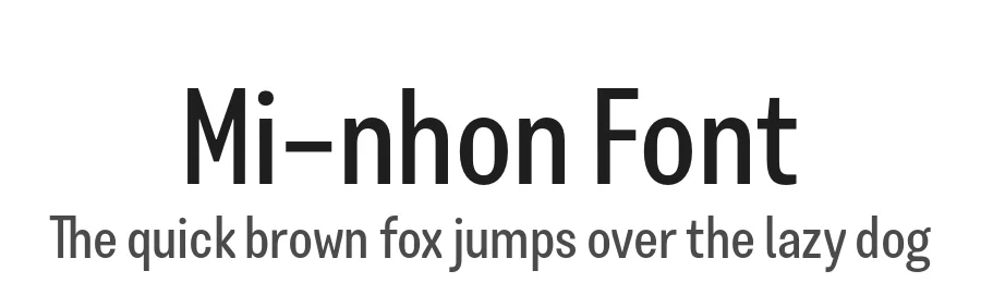 Mi-nhon Font by Thecoa Foundry — Sans Serif Font