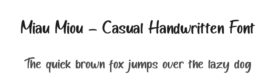 Miau Miou – Casual Handwritten Font by Basnistudio — Script Handwritten Font
