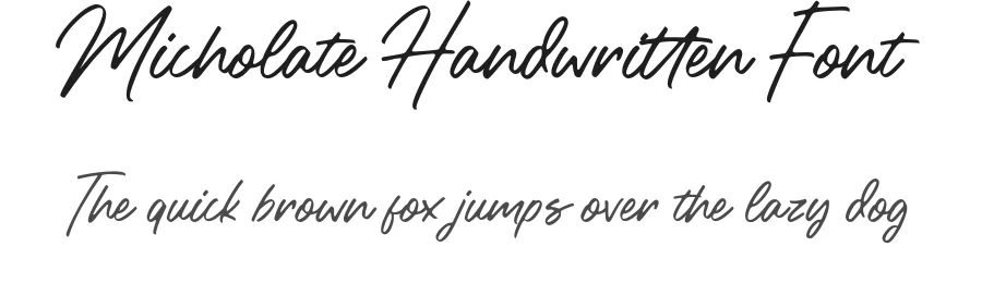 Micholate Handwritten Font by Letteralle — Script Handwritten Font