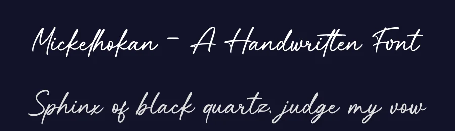 Mickelhokan – A Handwritten Font by Basnistudio — Script Handwritten Font — thumbnail 2