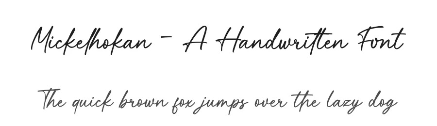 Mickelhokan – A Handwritten Font by Basnistudio — Script Handwritten Font