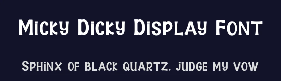 Micky Dicky Display Font by Graphicxell — Display Font — thumbnail 2