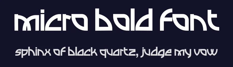 Micro Bold Font by Robbo — Display Font — thumbnail 2