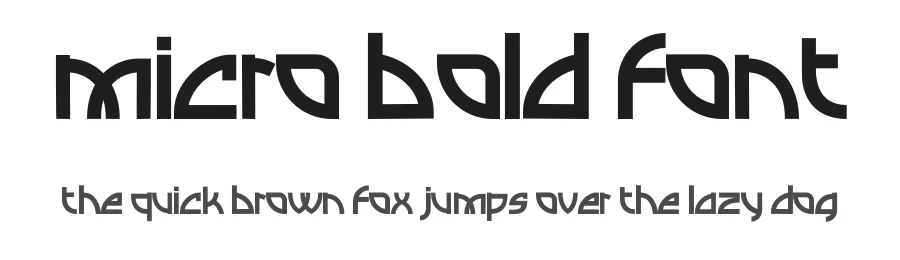 Micro Bold Font by Robbo — Display Font