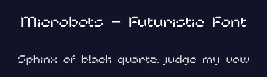Microbots – Futuristic Font by limitype — Decorative Font — thumbnail 2