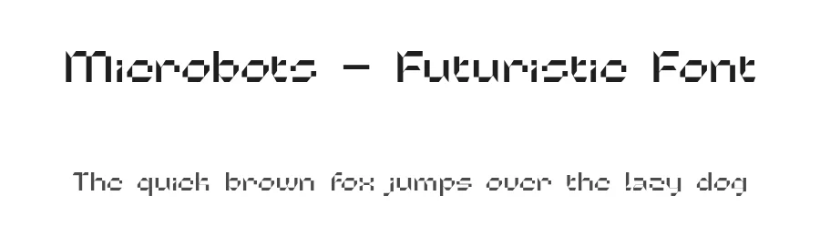 Microbots – Futuristic Font by limitype — Decorative Font