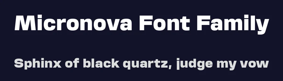 Micronova Font Family by Michael Mischler and Nik Thoenen — Sans Serif Font — thumbnail 2