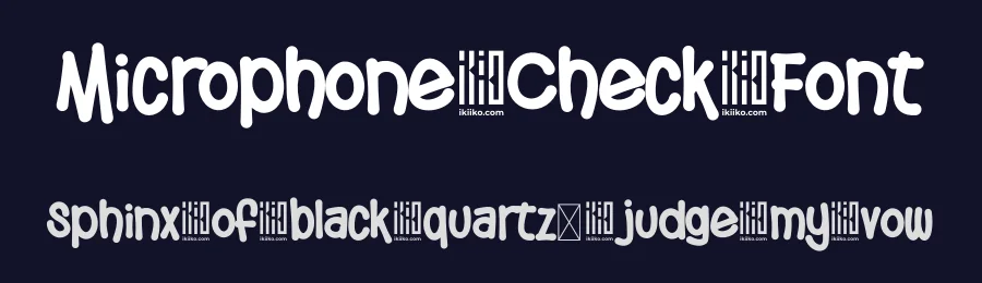 Microphone Check Font by ikiiko type — Display Font — thumbnail 2