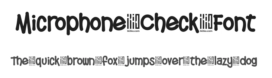 Microphone Check Font by ikiiko type — Display Font