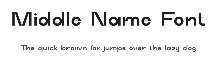 Middle Name Font by Graphicfresh — Sans Serif Font