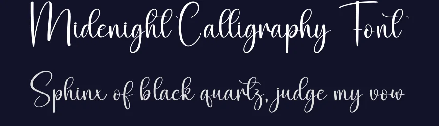 Midenight Calligraphy Font by creativeletter — Script Handwritten Font — thumbnail 2
