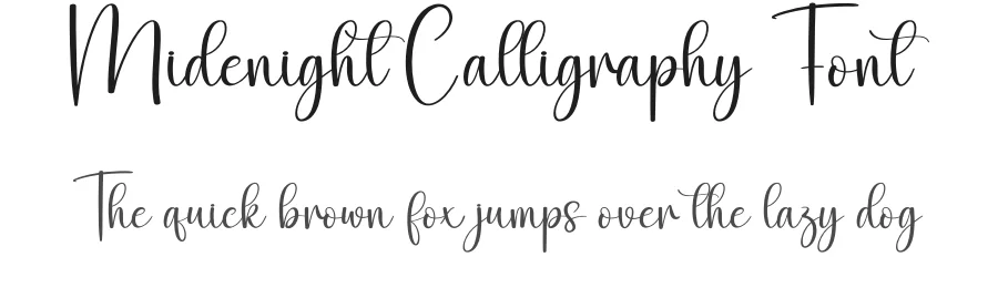 Midenight Calligraphy Font by creativeletter — Script Handwritten Font