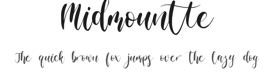 Midmountte by qwrtype — Script Handwritten Font