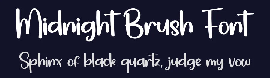 Midnight Brush Font by creativeletter — Display Font — thumbnail 2