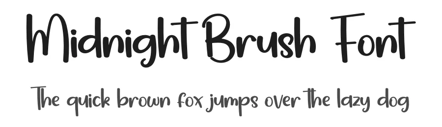 Midnight Brush Font by creativeletter — Display Font