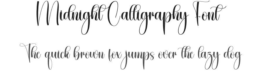 Midnight Calligraphy Font by creativeletter — Script Handwritten Font