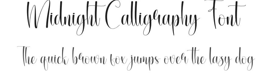 Midnight Calligraphy Font by creativeletter — Script Handwritten Font