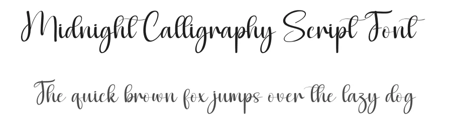 Midnight Calligraphy Script Font by andikastudio — Display Font