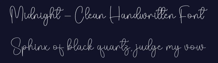 Midnight – Clean Handwritten Font by creativeletter — Script Handwritten Font — thumbnail 2