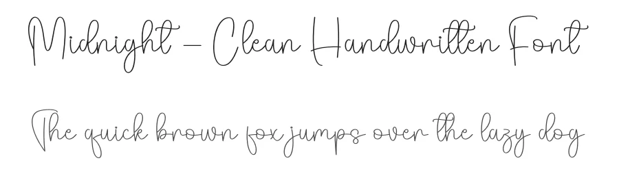 Midnight – Clean Handwritten Font by creativeletter — Script Handwritten Font