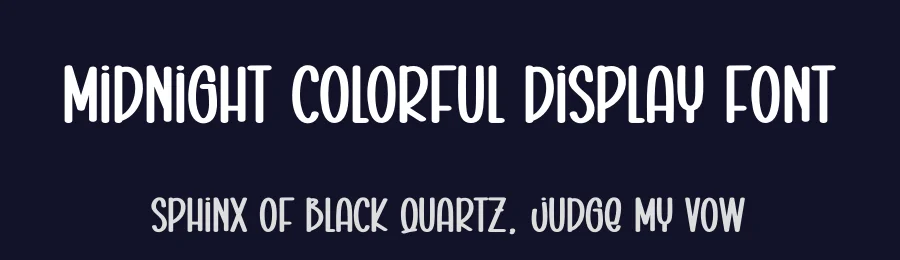 Midnight Colorful Display Font by creativeletter — Display Font — thumbnail 2