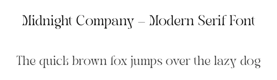 Midnight Company – Modern Serif Font by timelesstype.co — Serif Font