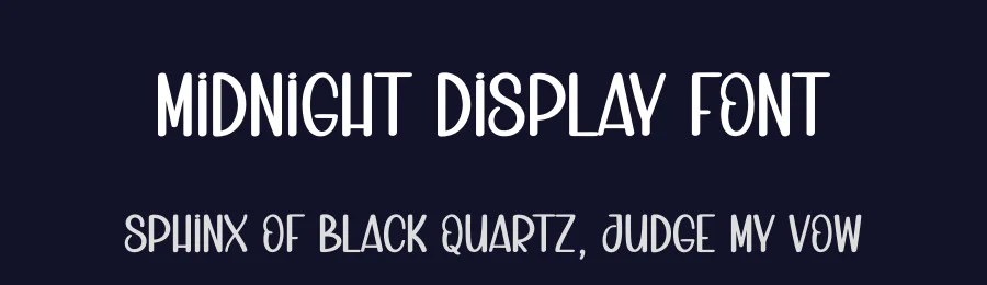 Midnight Display Font by creativeletter — Display Font — thumbnail 2