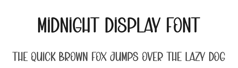 Midnight Display Font by creativeletter — Display Font