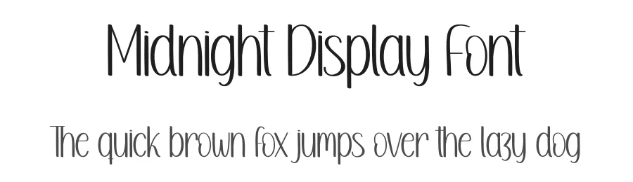 Midnight Display Font by creativeletter — Display Font