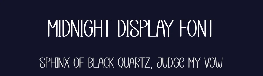 Midnight Display Font by creativeletter — Display Font — thumbnail 2