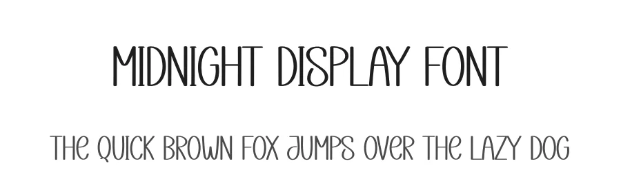 Midnight Display Font by creativeletter — Display Font