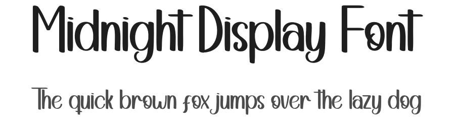 Midnight Display Font by andikastudio — Display Font