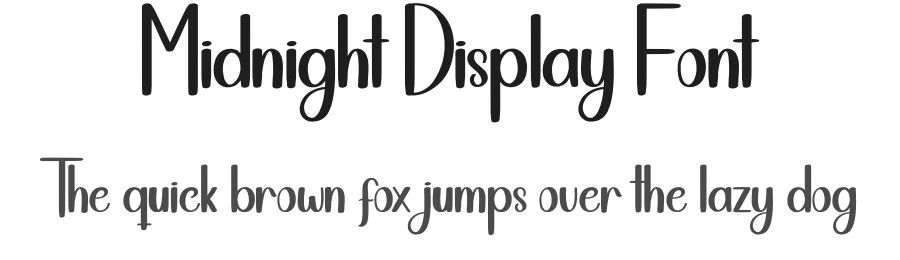 Midnight Display Font by creativeletter — Display Font