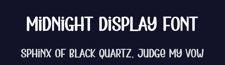 Midnight Display Font by creativeletter — Display Font — thumbnail 2