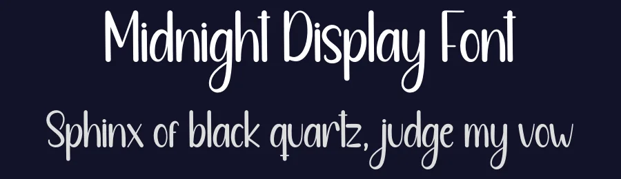 Midnight Display Font by creativeletter — Display Font — thumbnail 2