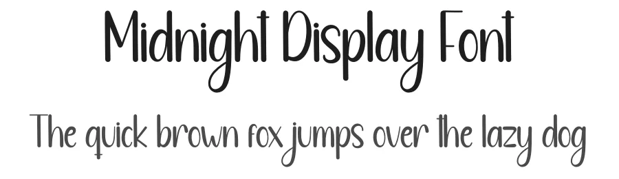 Midnight Display Font by creativeletter — Display Font
