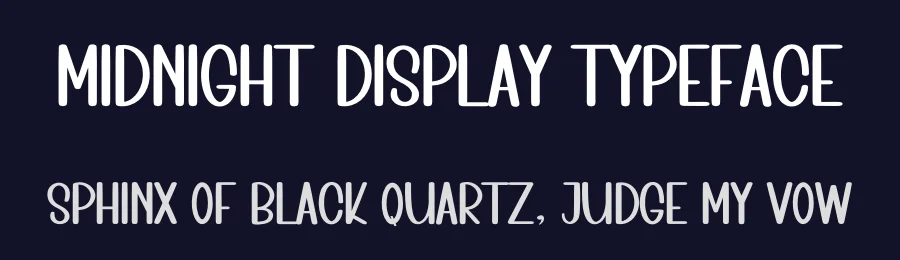 Midnight Display Typeface by inermediaSTUDIO — Display Font — thumbnail 2