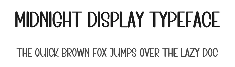 Midnight Display Typeface by inermediaSTUDIO — Display Font