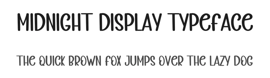 Midnight Display Typeface by inermediaSTUDIO — Display Font
