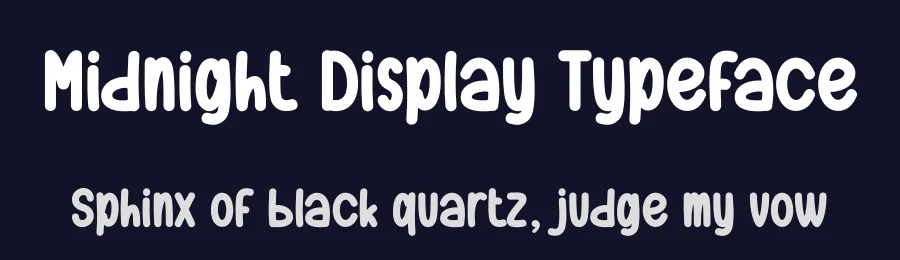Midnight Display Typeface by andikastudio — Display Font — thumbnail 2