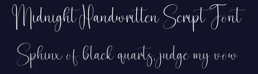 Midnight Handwritten Script Font by creativeletter — Script Handwritten Font — thumbnail 2
