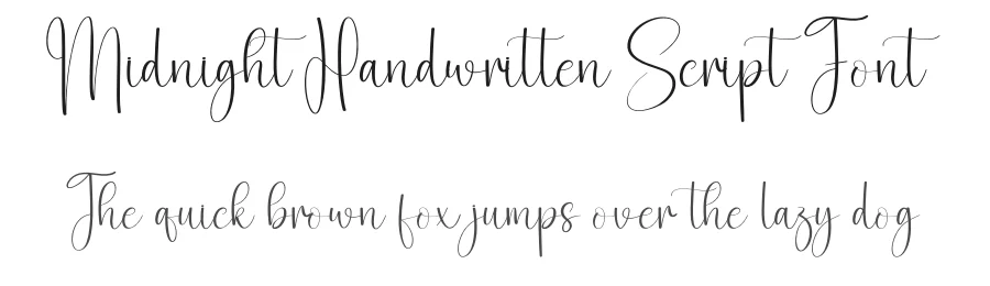 Midnight Handwritten Script Font by creativeletter — Script Handwritten Font